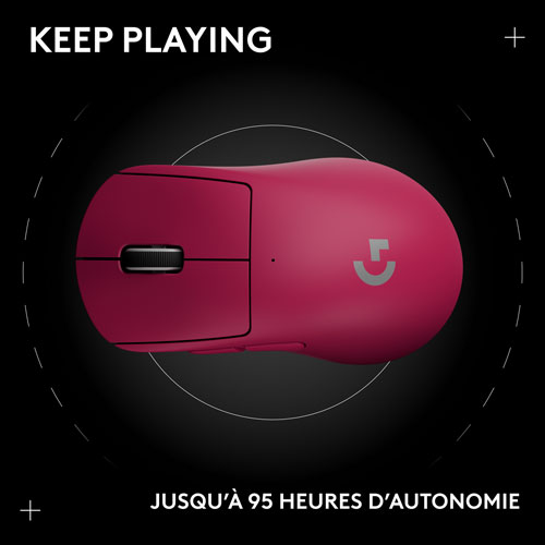 Logitech PRO X SUPERLIGHT 2 DEX 44000 DPI Wireless Optical Lightweight 5-Button Gaming Mouse - Magenta