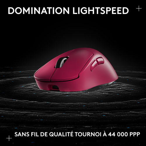 Logitech PRO X SUPERLIGHT 2 DEX 44000 DPI Wireless Optical Lightweight 5-Button Gaming Mouse - Magenta