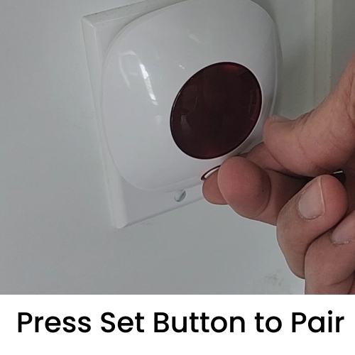 Sirène d'alarme stroboscopique sans fil OSI - Accessoire pour système d'alarme intelligent OSI (2e gén), se branche sur une prise électrique, sirène