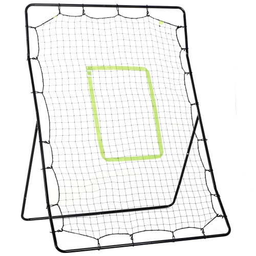 Soozier 4 x 5.7 FT Volleyball Rebounder Net with Strike Zone, Soccer Baseball Lacrosse Rebounder Net for Teens Adults Pitching, Training and Fielding