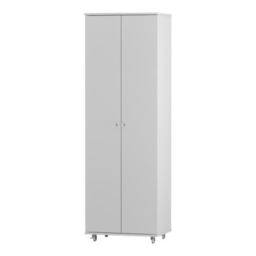 FAMAPY  Tall Storage Cabinet With Multiple Shelves And Rolling Casters (70.9" H X 23.6" W X 15.7" D) In White