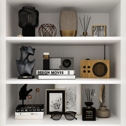 Famapy Tall Storage Cabinet with Multiple Shelves and Rolling Casters White