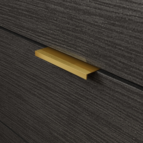 Famapy Modern 3-Drawer Cabinet with Gold Accents and Spacious Storage for Bedroom or Living Room Black