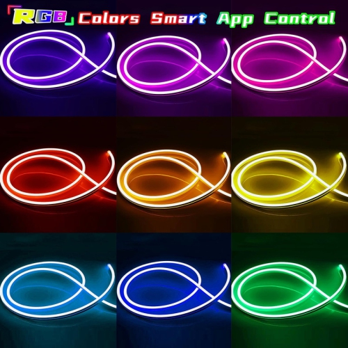 YOULIGHTS 49.21ft/15 M Led Neon Lights,Smart App Remote Control Music Sync Color Changing, DIY Graphics Flexible Led Lights Strip