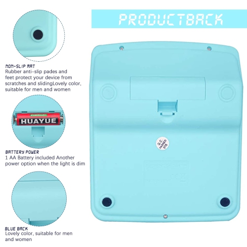 Calculatrice de bureau avec très grand écran ACL à 12 chiffres, calculatrice de bureau, pile et énergie solaire pour l’école à domicile de bureau