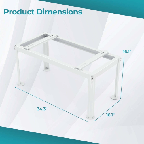 Costway 16" Mini Split Ground Stand with Adjustable Height Width & Length AC Condenser Stand