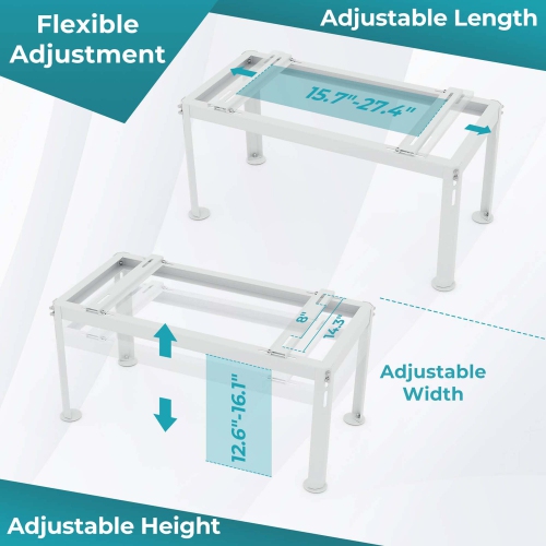 Costway 16" Mini Split Ground Stand with Adjustable Height Width & Length AC Condenser Stand