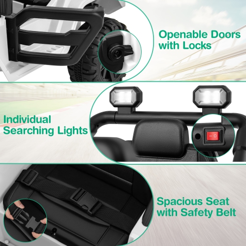 Gymax 12V Kids Ride on Truck Car w/Remote Control Threaded Wheels 3 Speeds LED Lights