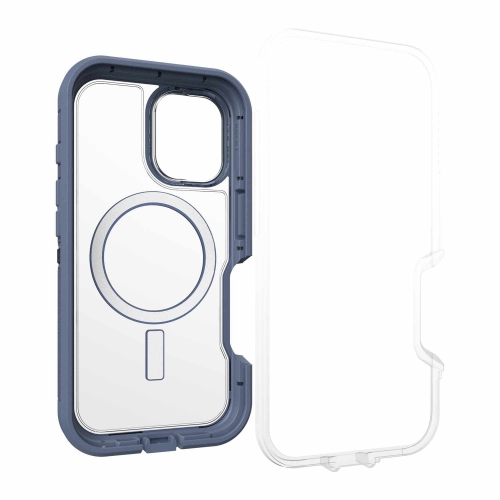OtterBox Defender XT Clear Pro Case for iPhone 16 - Rugged Blue Protection with MagSafe