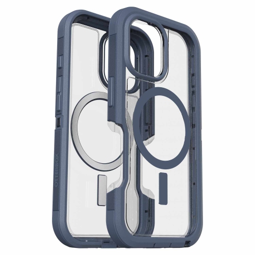 OtterBox Defender XT Clear Pro Case for iPhone 16 - Rugged Blue Protection with MagSafe