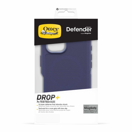 OtterBox Defender Pro Case for iPhone 16 - Rugged Purple Hard Shell with MagSafe