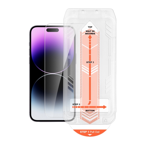 HyperGear iPhone 14 Pro HD Tempered Glass Screen Protector w/ Easy Installation Applicator Tray