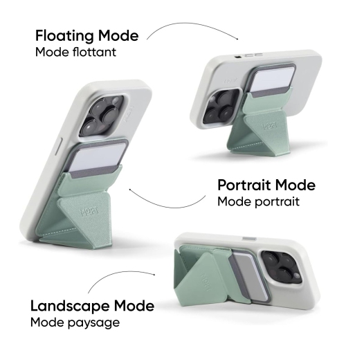 MOFT Snap-On Phone Stand + Wallet MagSafe - Seafoam