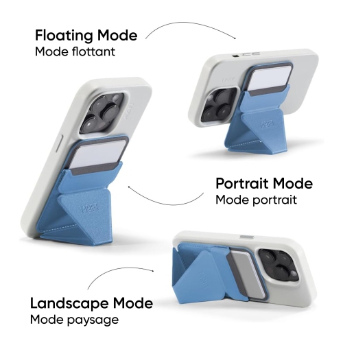 MOFT Snap-On Phone Stand + Wallet MagSafe - Windy Blue