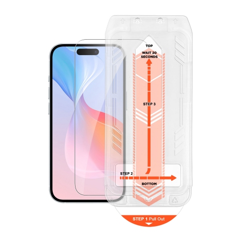 HyperGear iPhone 16 Plus/15 Plus HD Tempered Glass Screen Protector w/ EZ Install Applicator Tray