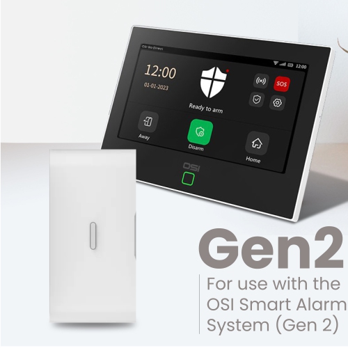 OSI Gen 2 Alarm Vibration Sensor Accessory 2 Pack - Accessory for OSI Alarm System Gen 2, Vibration Detection, Concealed Emergency SOS Button,