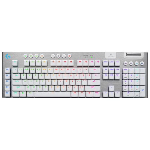 Logitech G915 X LIGHTSPEED Wireless Backlit Mechanical GL Tactile Full-Size Gaming Keyboard - White