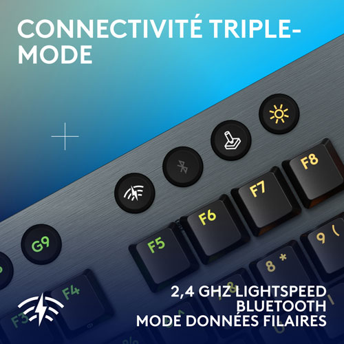 Logitech G915 X LIGHTSPEED Wireless Backlit Mechanical GL Tactile Full-Size Gaming Keyboard - Black