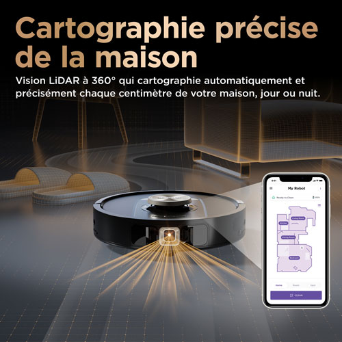 Aspirateur robot et vadrouille à vidage automatique PowerDetect NeverTouch Pro de Shark - Noir