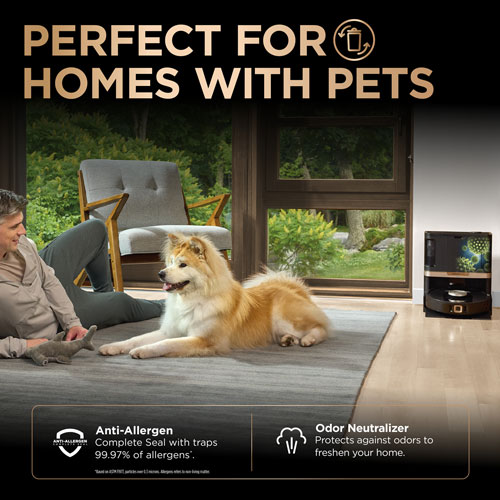 Aspirateur robot et vadrouille à vidage automatique PowerDetect NeverTouch Pro de Shark - Noir