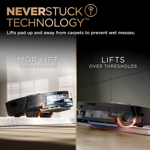 Aspirateur robot et vadrouille à vidage automatique PowerDetect NeverTouch Pro de Shark - Noir