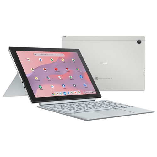 Boîte ouverte - Chromebook 2-en-1 amovible 10,5 po CM30 d'ASUS avec stylet - Argenté