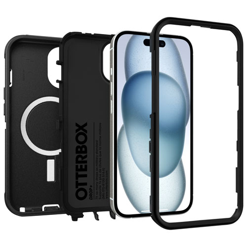 OtterBox Defender Pro Fitted Hard Shell Case for iPhone 16e/15/14/13 with MagSafe - Black