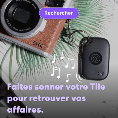 Dispositif de repérage d'article Bluetooth Tile Pro (2024) - Paquet de 2 - Noir/Blanc