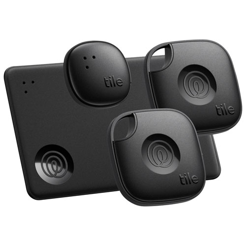 Tile Mate Bluetooth Item Tracker Essential Pack - Set of 4 - Black