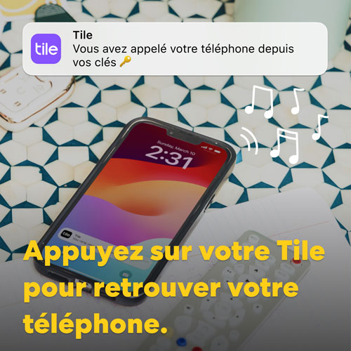 Dispositif de repérage d'article Sticker de Tile - Noir