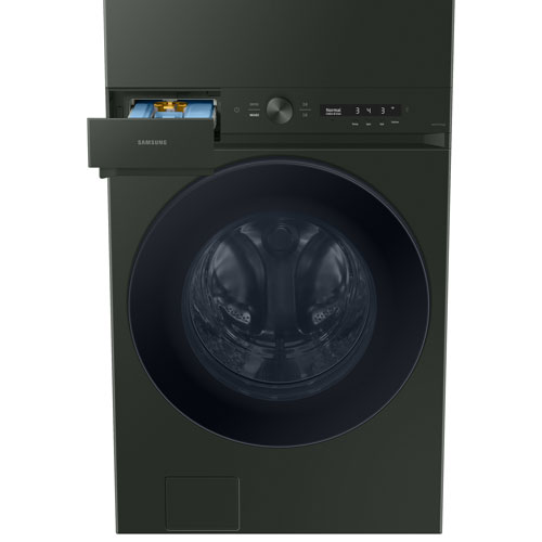 Duo laveuse électrique de 5,3 pi³ et sécheuse de 7,6 pi³ de Samsung (WH46DBH550EFAC) - Vert satiné