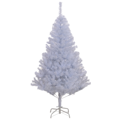 HOMCOM – Arbre de Noël artificiel 5&nbsp;pi avec 536 branches et support en métal, arbre de Noël pour les fêtes intérieures, blanc