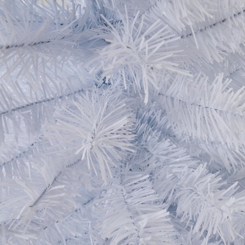 HOMCOM 6ft Artificial Christmas Tree with 928 Branch Tips and Metal Stand, Xmas Tree for Home Indoor Holiday, White