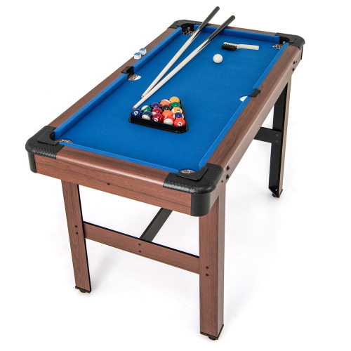 Table de billard de 48 po de Costway pour enfants et adultes avec ensemble complet de balles 2 queues de billard 2 craies