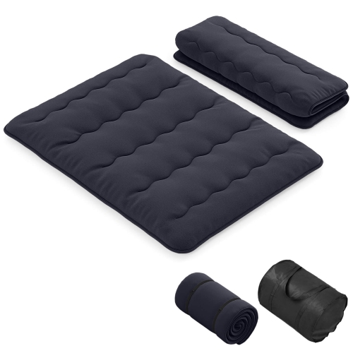 Matelas de futon japonais de Costway pour lit simple/grand lit Housse lavable Sac de transport noir