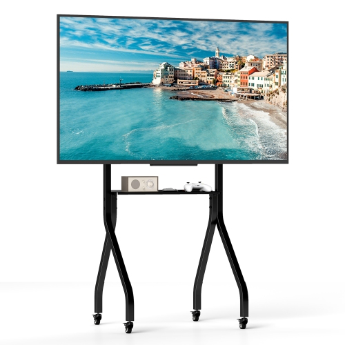 Gymax Mobile TV Stand Rolling TV Cart for 43''-100'' Flat/Curved Screens up to 110 lbs