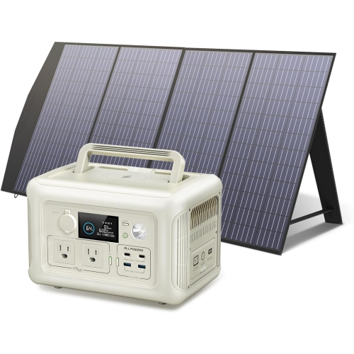 ALLPOWRES  Allpowers R600 Solar Generator With Sp033 Solar Panel Included In Beige