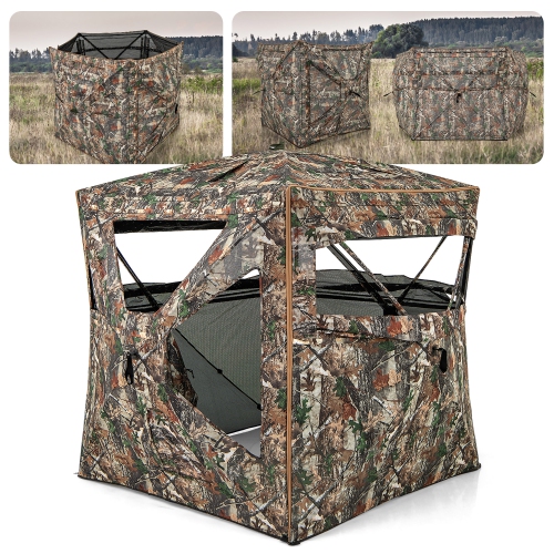 Gymax 3 in 1 Multifunctional Hunting Blind w/ Skylight Roof Cover Carrying Bag