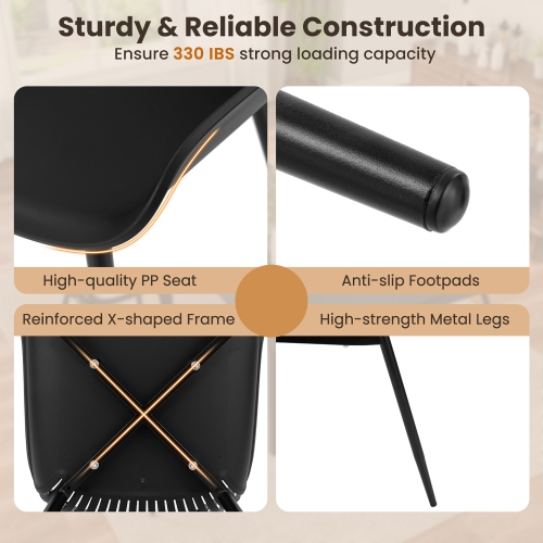 Gymax Mesh Conference Room Chairs Set of 10 w/ Upholstered Fabric Seat for Home Office