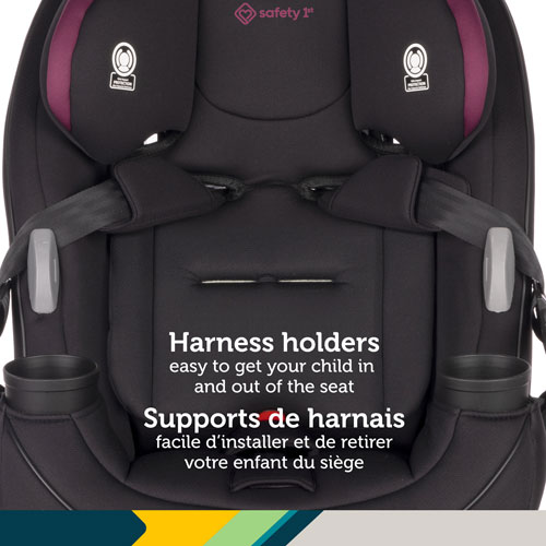 Siège d'auto 3-en-1 convertible Grow and Go de Safety 1st - Noir et pourpre Winehouse