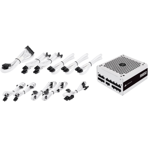 CORSAIR RM Series RM850 850W ATX 80 PLUS GOLD Certified Fully Modular Power Supply - White