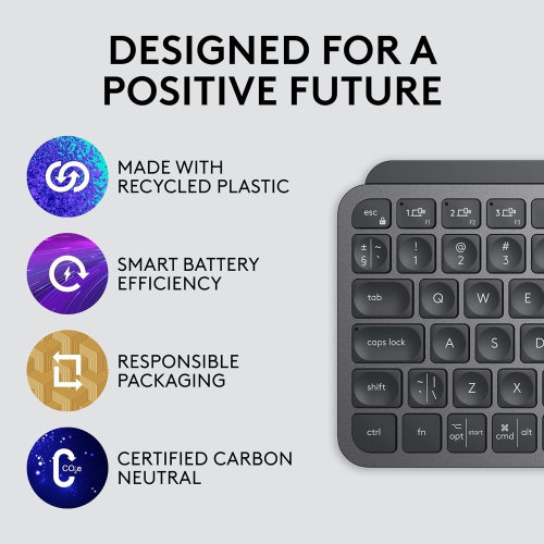 Boîte ouverte - clavier rétroéclairé sans fil MX Keys Mini Minimalist de Logitech, compatible avec macOS d'Apple, iOS, Windows, Linux, Android