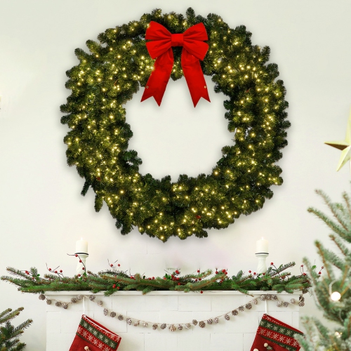 Boules de Noël en velours 3D boules de Noël rouges des fêtes décoratives pour boucles en velours couronne décoration pour dessus d'arbre de Noël,