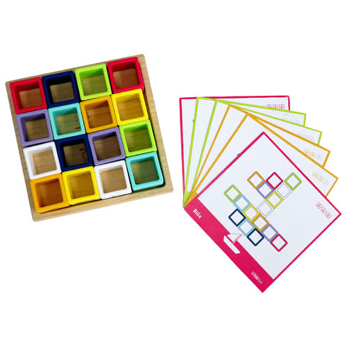 Casse-tête à blocs colorés en silicone Blox de Bbluv