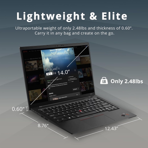 Lenovo ThinkPad X1 Carbon Gen 10 14" FHD Touchscreen Business Laptop, 12th Intel i7-1280P, 512GB PCIe SSD, 32GB RAM, Backlit Keyboard, Win 11 Pro,