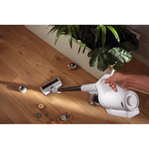 Aspirateur-balai sans fil Duoflex HX1 Extra de Miele - Blanc brillant - Gris cosmique - Garantie de 5 ans