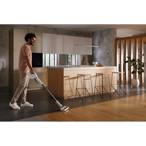 Aspirateur-balai sans fil Duoflex HX1 Extra de Miele - Blanc brillant - Gris cosmique - Garantie de 5 ans