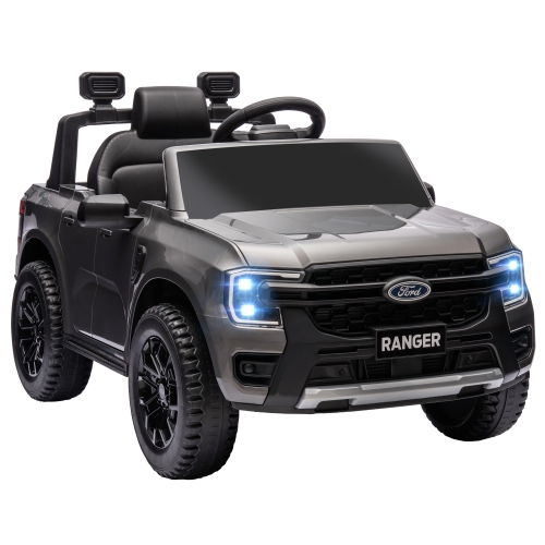 QABA Ford Ranger Licensed 12V Ride On Car w Rear Storage Battery Powered Kids Electric Car Truck w Remote Control Spring Suspension Headlights