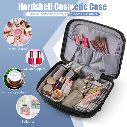 2 PCS Luggage Set 20" Carry-on Suitcase & 14" Cosmetic Case w/ TSA Lock USB Port