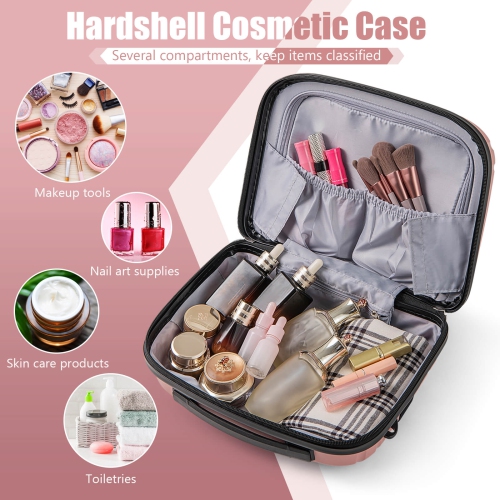 2 PCS Luggage Set 20" Carry-on Suitcase & 14" Cosmetic Case w/ TSA Lock USB Port